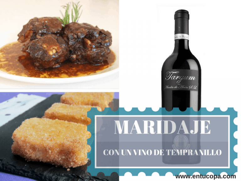 Maridaje con vinos de uva tempranillo